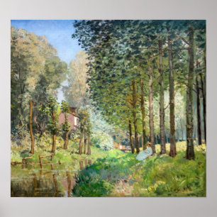 Alfred Sisley - Vila längs Stream Poster