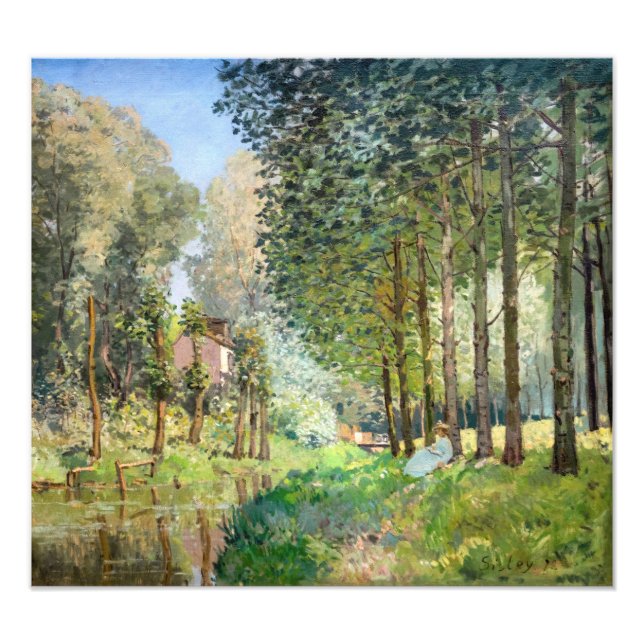 Alfred Sisley - Vila vid strömmen Fototryck (Framsidan)
