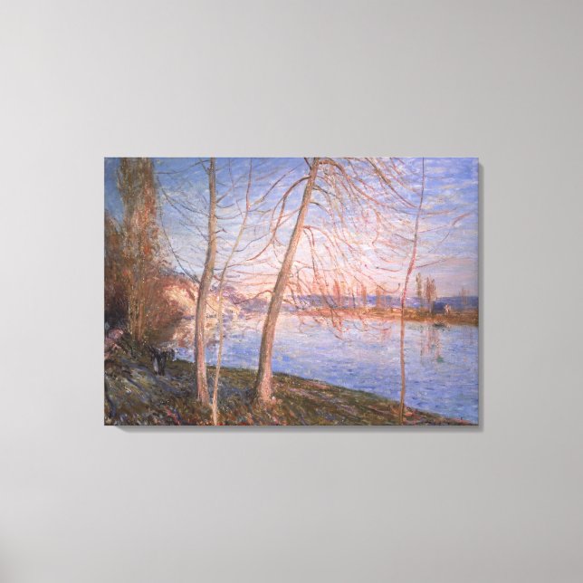 Alfred Sisley | Vintermorgon Canvastryck (Framsida)