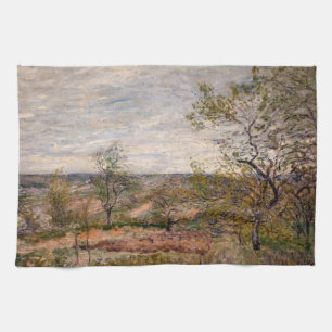 Alfred Sisley - Windy Day at Veneux Kökshandduk