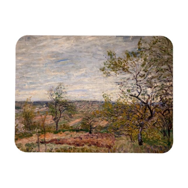 Alfred Sisley - Windy Day at Veneux Magnet (Horisontell)