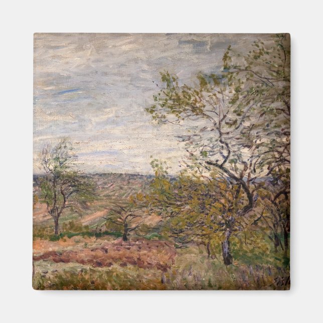 Alfred Sisley - Windy Day at Veneux Magnet (Framsidan)