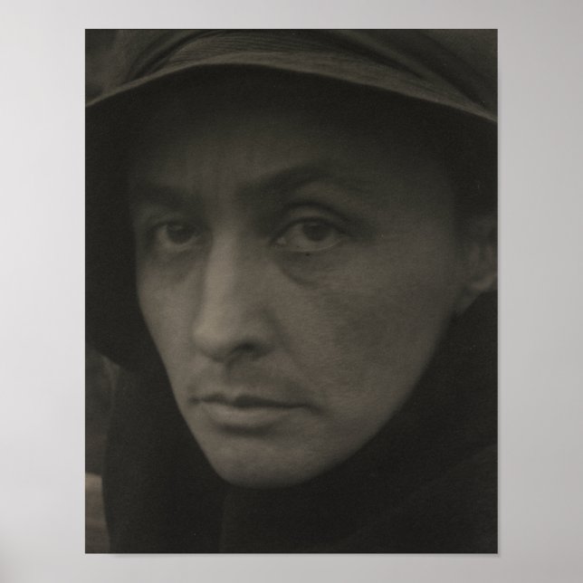 Alfred Stieglitz Georgia O'Keeffe Porträtt Photo Poster (Framsidan)