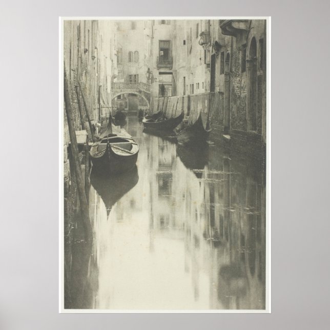 Alfred Stieglitz Venetian Canal Photo Poster (Framsidan)