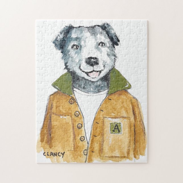 Alfred the cattle hund puzzle pussel (Vertikal)