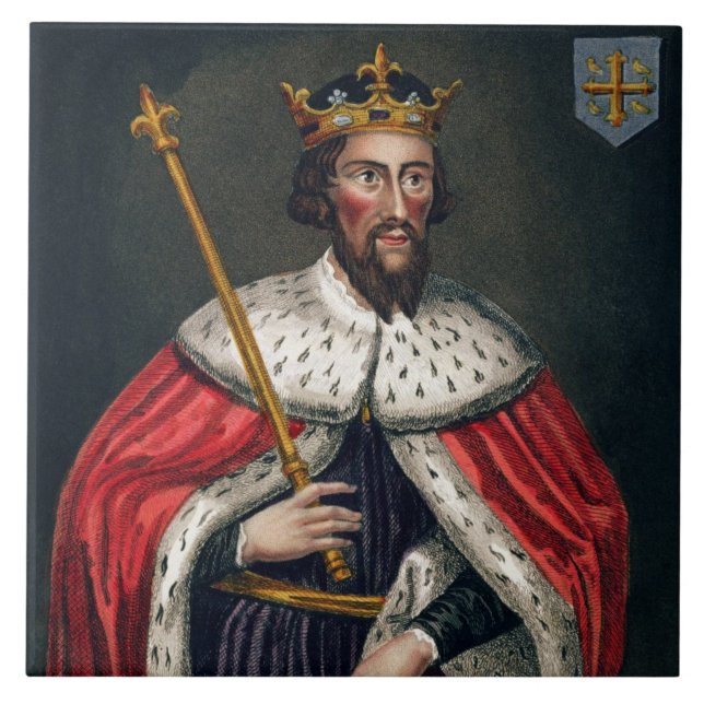 Alfred underbaren (849-99), efter en målning i kakelplatta (Framsidan)
