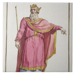 Alfred underbaren (849-99) från 'Receuil des Kakelplatta