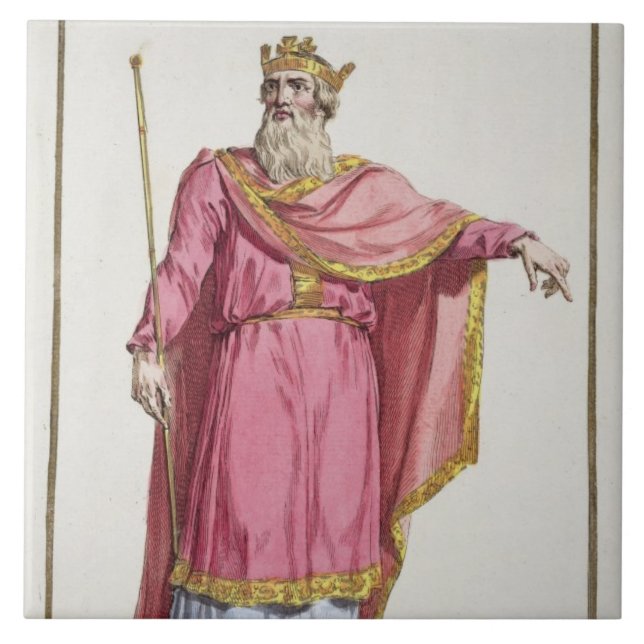 Alfred underbaren (849-99) från 'Receuil des Kakelplatta (Framsidan)