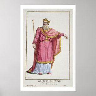 Alfred underbaren (849-99) från 'Receuil des Poster