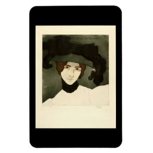 Alfredo Müller, Porträtt Cléo de Mérode 1900 Poste Magnet