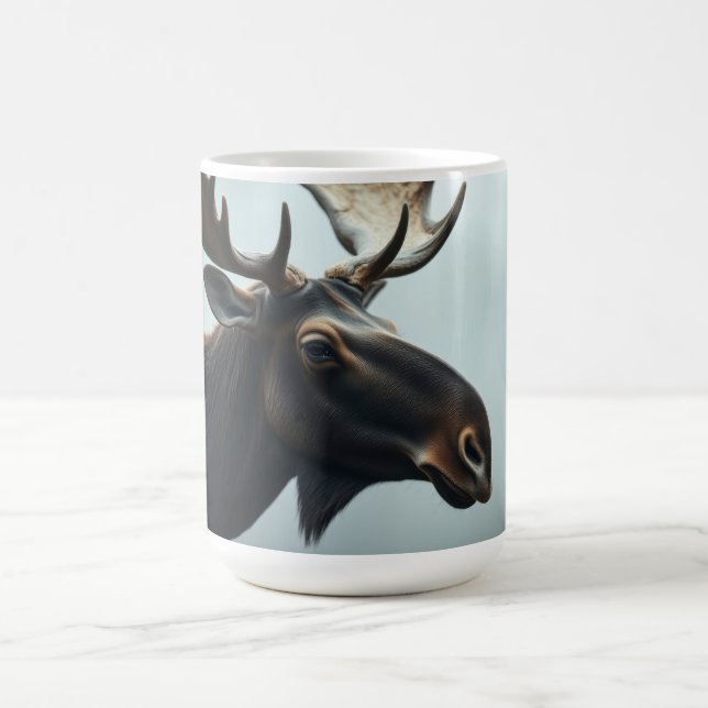 Älg blå design  kaffemugg (Center)