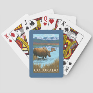 Älg DrinkingColorado Casinokort