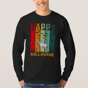 Älg Flickor Pojkar Retro Stil Halloween Middag Pa T Shirt