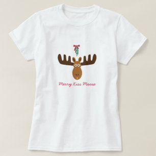 Älg för älgHead_Mooseltoe_Merry kyss T Shirt