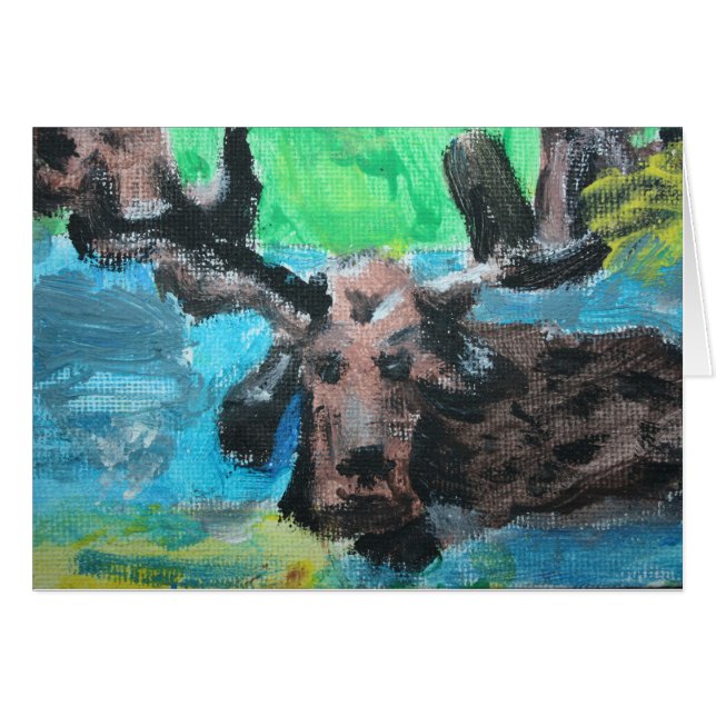 Älg Hälsningskort (Framsidan Horizontal)