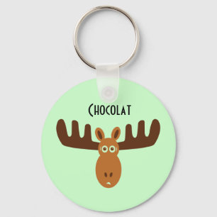 Älg Head_Chocolat Nyckelring