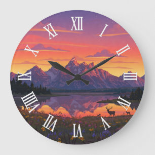 Älg i Grand Teton National Park Stor Klocka