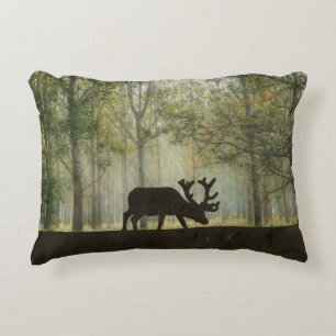 Älg i skogillustration prydnadskudde