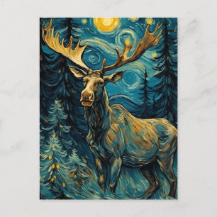 Älg i tallskog Van Gogh Vykort