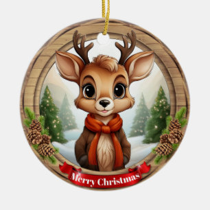 Älg julkaraktär ren djur jul Keramisk Julgransprydnad Keramik