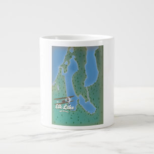Älg Lake Michigan karta Jumbo Mugg