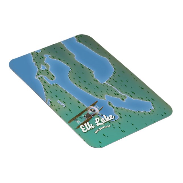 Älg Lake Michigan karta Magnet (Högersidan)