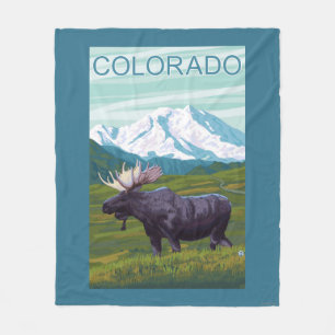 Älg med MountainColorado Fleecefilt