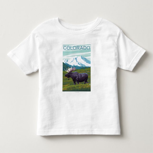 Älg med MountainColorado Tee (Framsida)