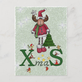 Älg med träd helg vykort