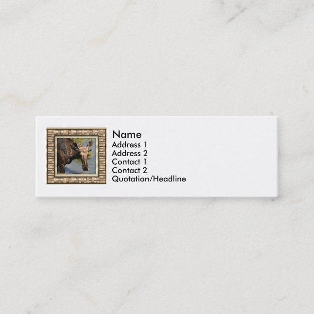 Älg Mini Visitkort (Framsida)