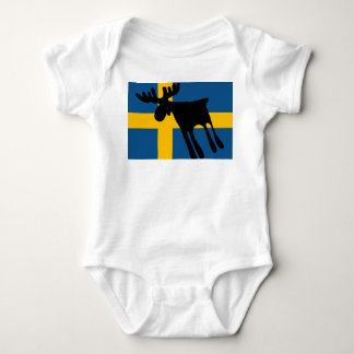 Älg / Moose med Svenska flaggan Tee