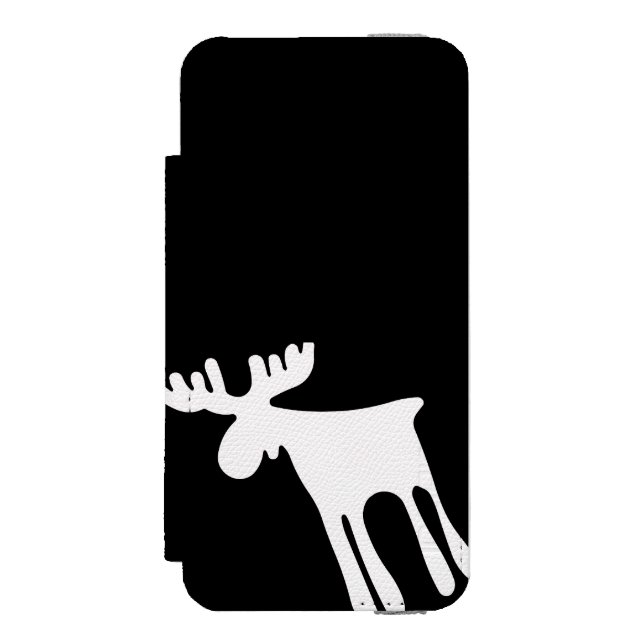 Älg / Moose, vit Incipio iPhone Wallet Skal (Folio Framsidan)
