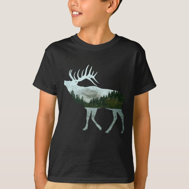 ÄLG NATUR LANDSKAP T SHIRT (Framsida)
