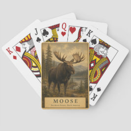 Älg Nordliga Skogar VINTAGE Casinokort