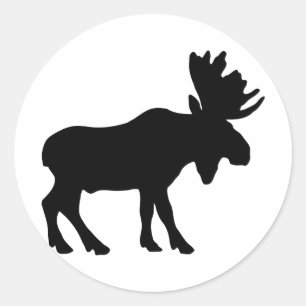 Älg Runt Klistermärke
