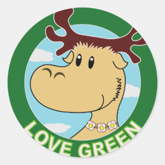 Älg Runt Klistermärke