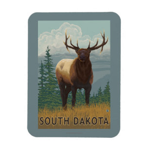 Älg SceneSouth Dakota Magnet