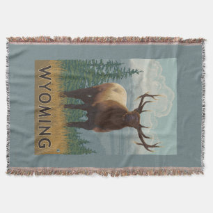 Älg SceneWyoming Filt