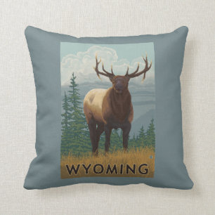 Älg SceneWyoming Kudde