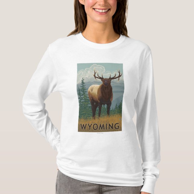 Älg SceneWyoming T-shirt (Framsida)