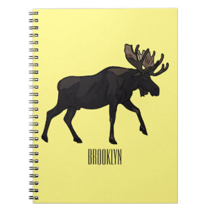 Älg serieillustration anteckningsbok