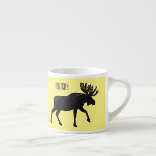 Älg serieillustration espressomugg