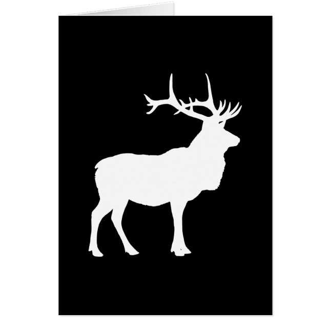 Älg Siluett Hälsningskort (Framsidan)