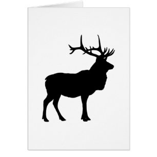 Älg Siluett Hälsningskort