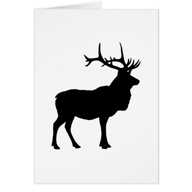 Älg Siluett Hälsningskort (Framsidan)