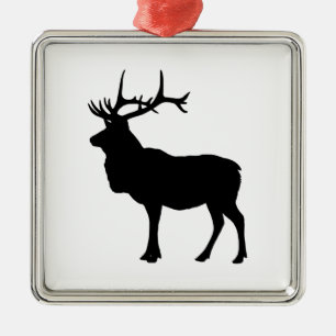 Älg Siluett Julgransprydnad Metall
