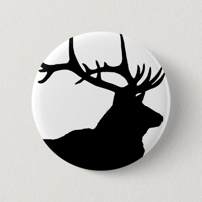 Älg Siluett Knapp (Framsida)