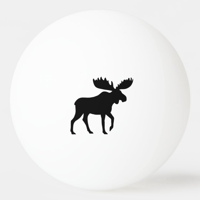 Älg Siluett Pingisboll (Framsidan)