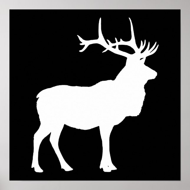 Älg Siluett Poster (Framsidan)