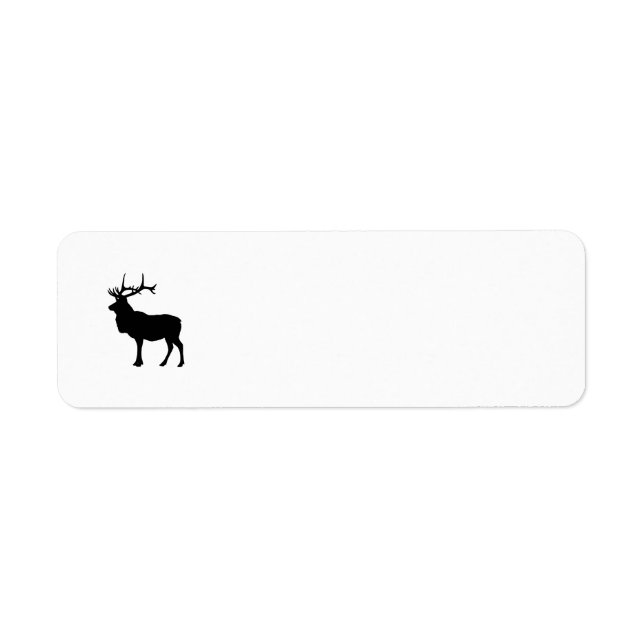 Älg Siluett Returadress Etikett (Framsidan)